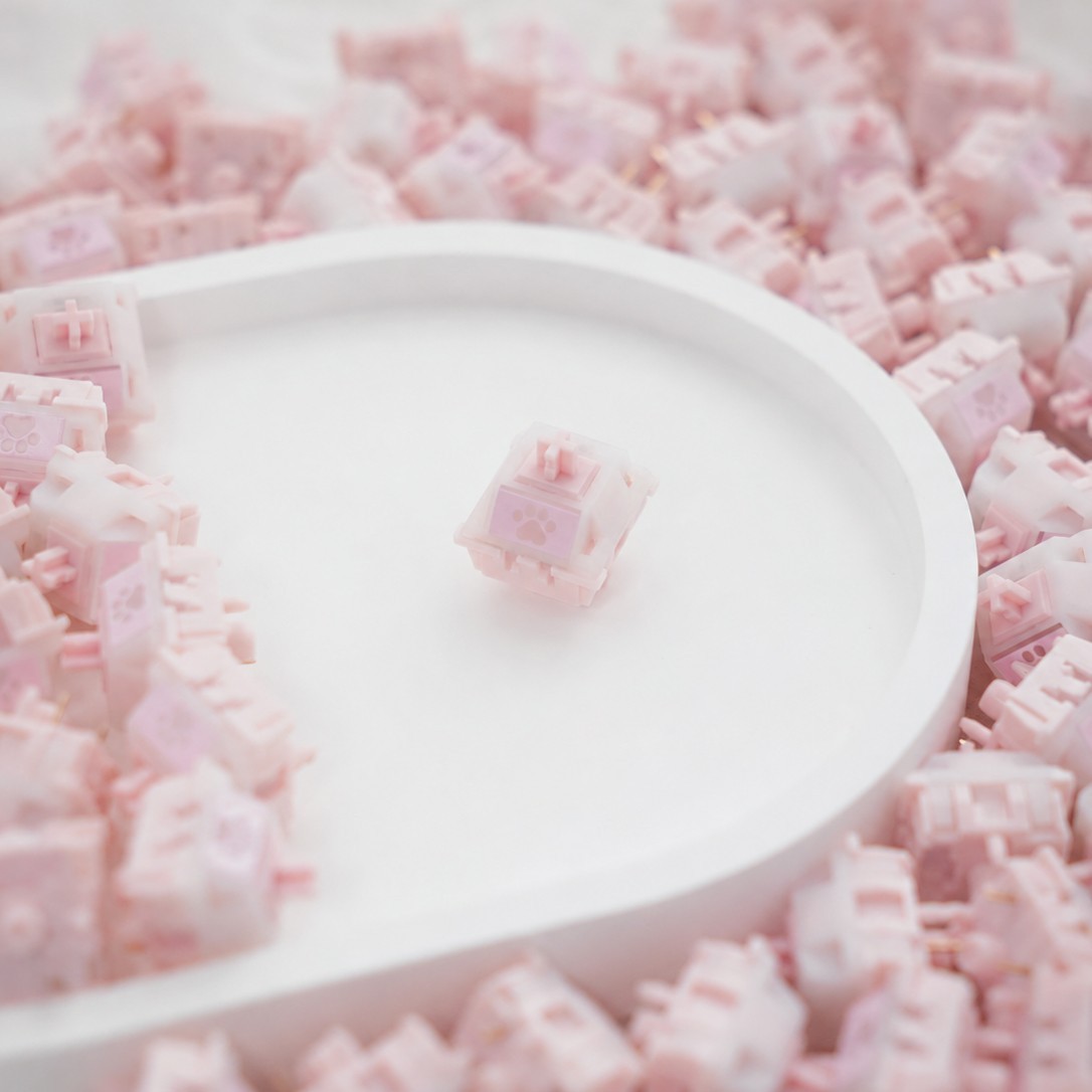 Keylist Cream Kitty Switches (42g trigger-medium pressure-linear-100PCS)