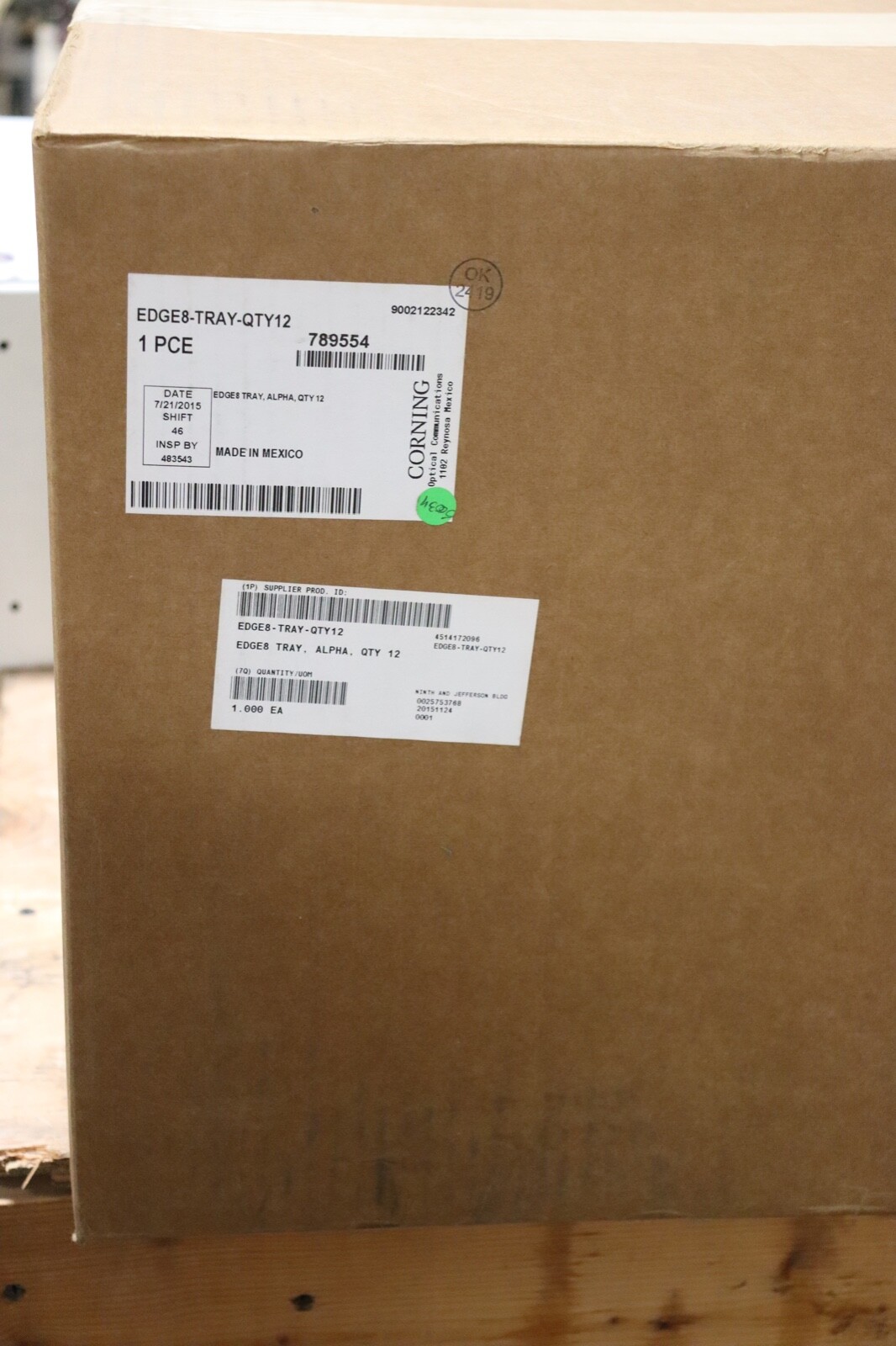 CORNING EDGE8 ALPHA HOUSINGS TRAY EDGE8-TRAY-QTY 12