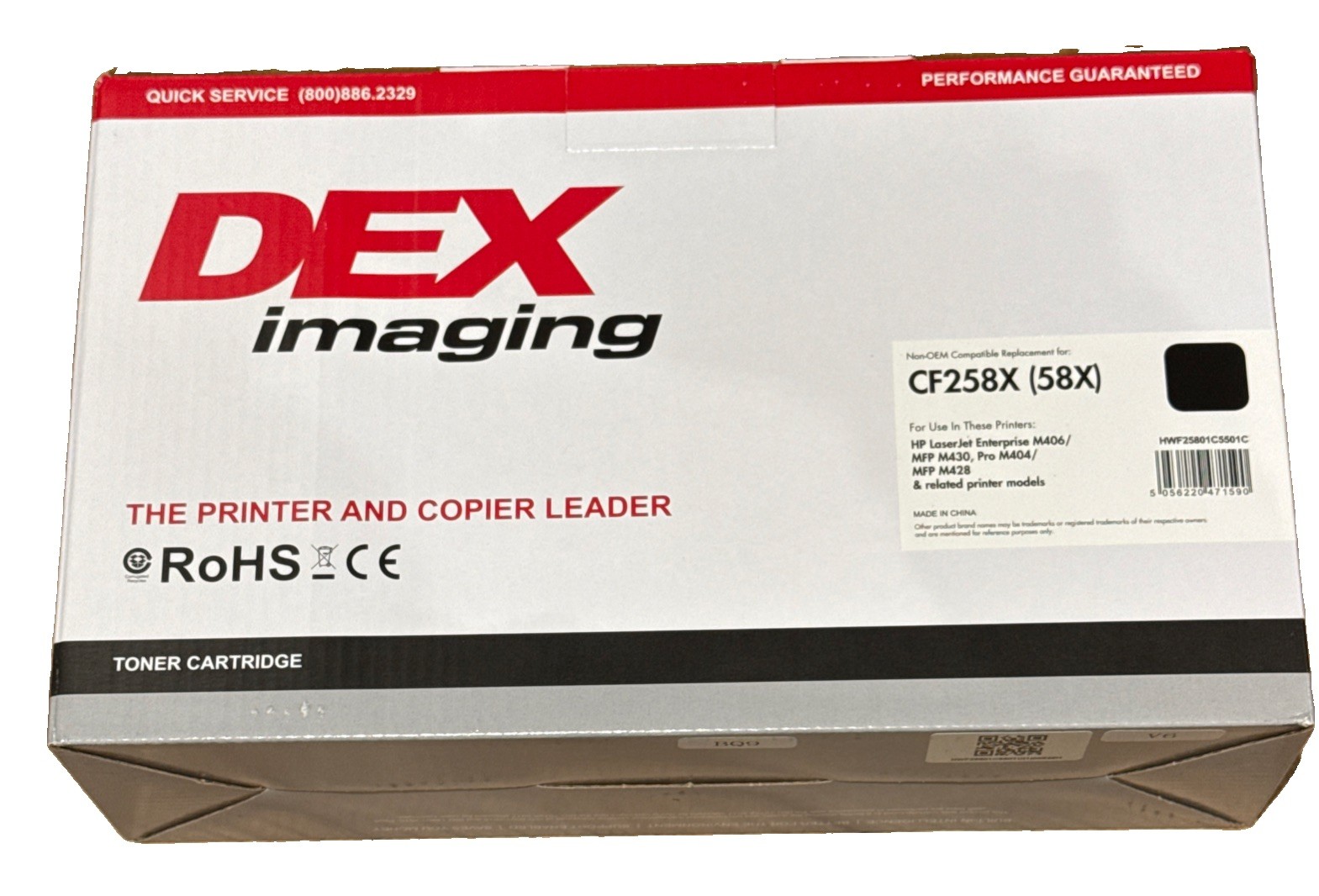 Dex Imaging Compatible HP 58X (CF258X) Genuine Laser Toner Cartridge - Black NEW