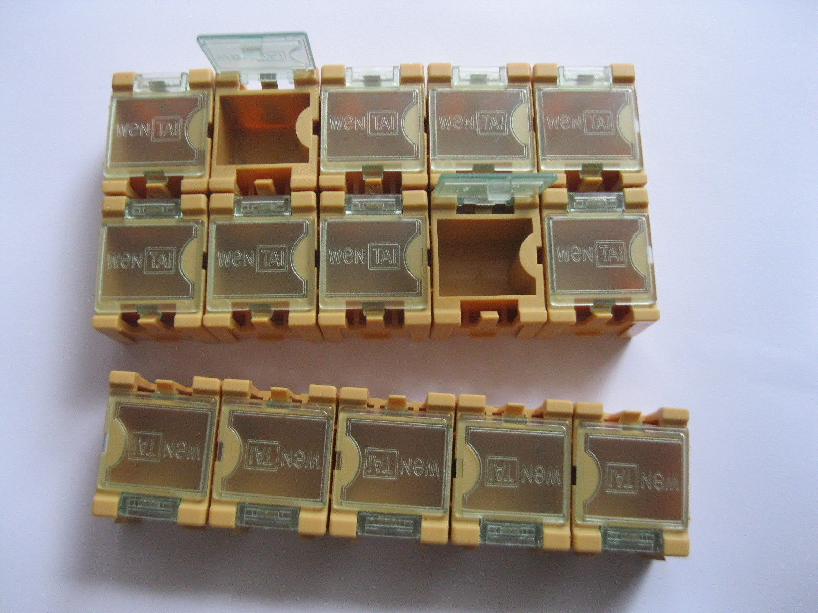 36 pcs Yellow SMD SMT Electronic Component Mini Storage Box New