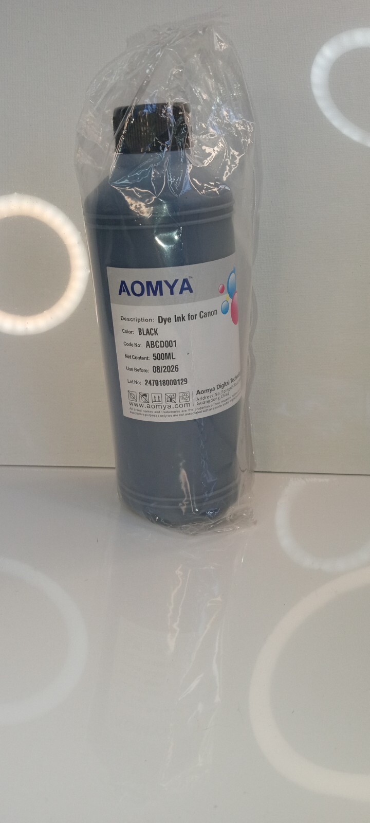 Aomya black dye ink for Cannon 500ml
