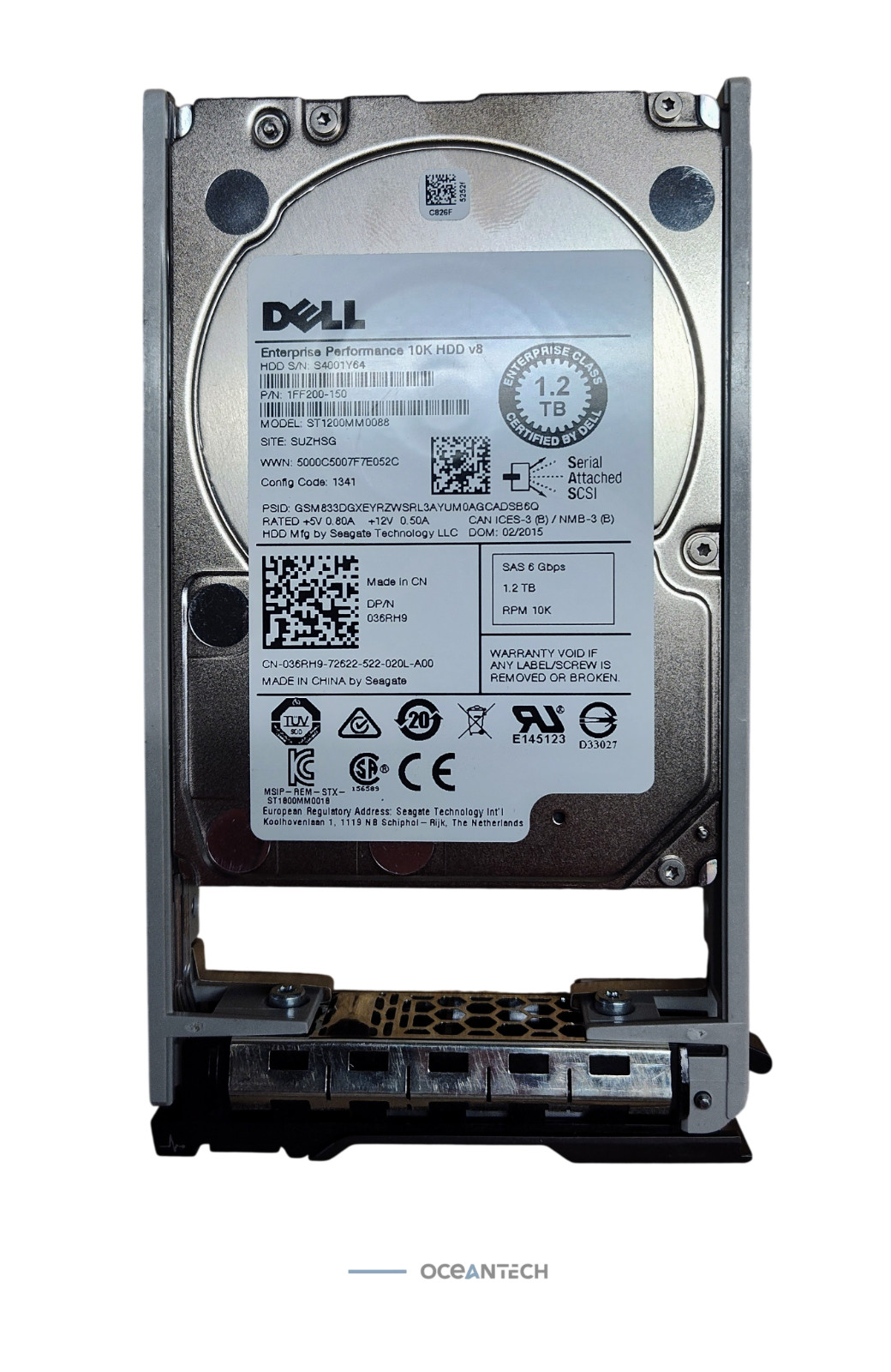 Seagate Dell 36RH9 ST1200MM0088 1.2TB 2.5" 128MB SAS 12.0GB/S HDD 1FF200-150