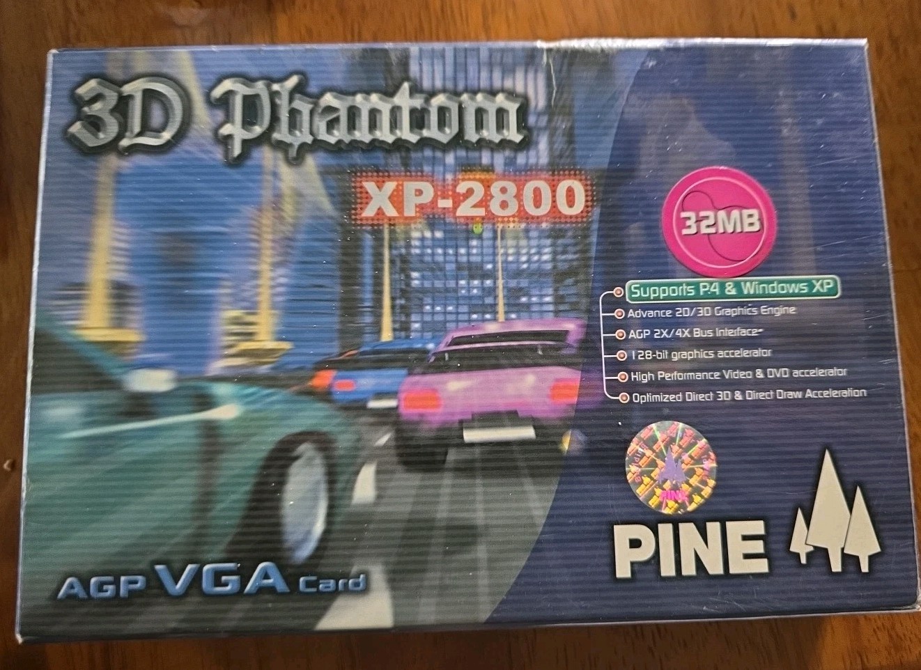 Pine 3D Phantom XP 2800 agp vga graphics card - SiS 305 - 8 MB New