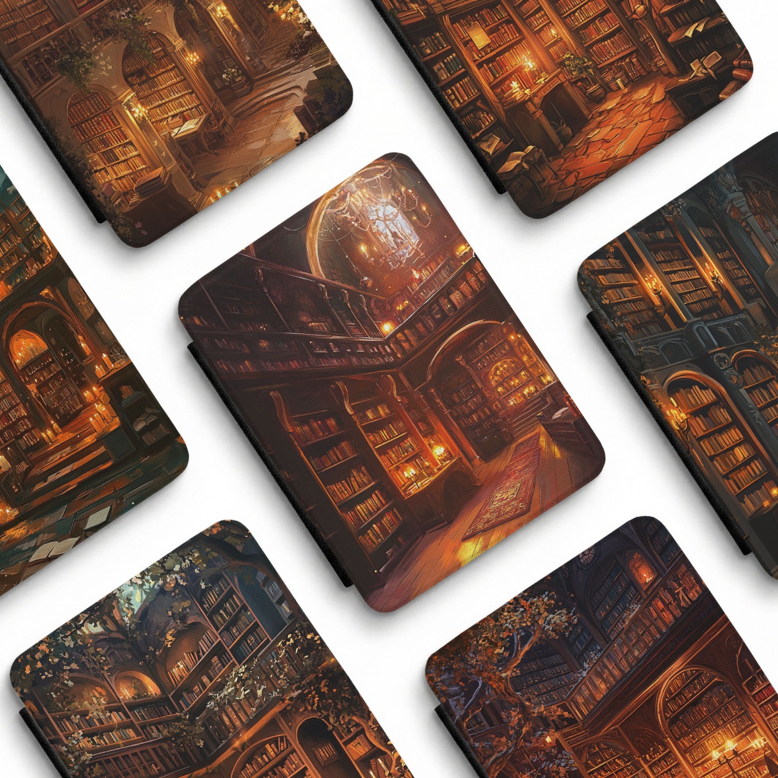 Cozy Magical Library Enchanted Bookshelf Kindle Paperwhite 7" 12th Gen Case