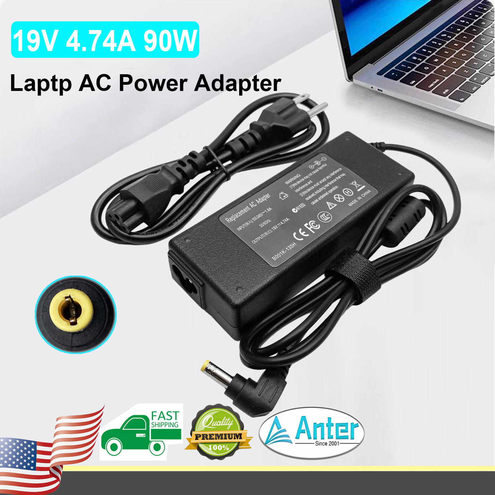 90W New AC Adapter Charger Power Supply Cord For Compaq Presario 2100 2500