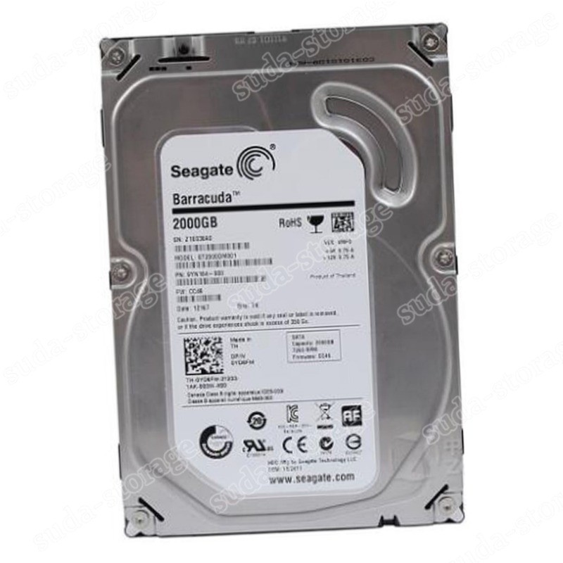 1PCS Seagate Barracuda 2TB ST2000DM001 7200RPM SATA 3.5 Inch Internal Hard Disk