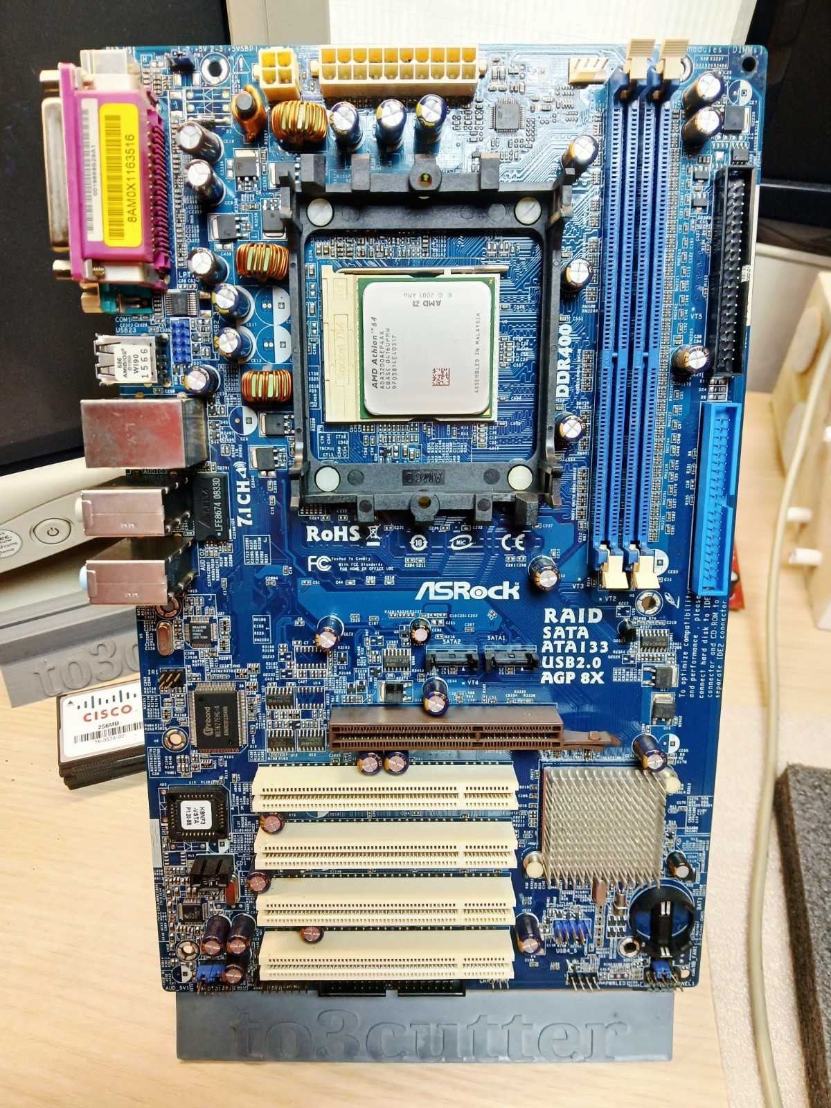 VINTAGE Motherboard ASROCK K8NF3-VSTA socket 754 + cpu ram tested working 