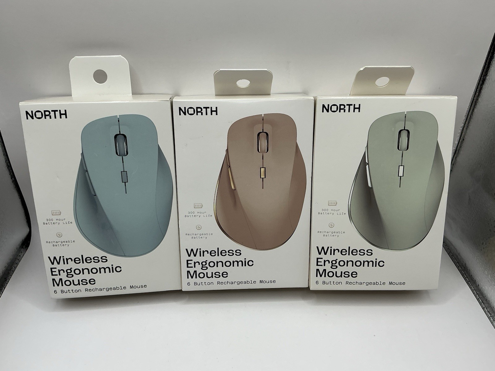 North Wireless Ergonomic 6 Button Mouse