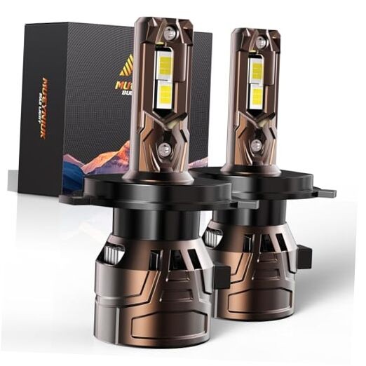 Upgraded Light Bulbs, 36000LM Super Bright 6500K 800% Brighter, H4/HB2/9003