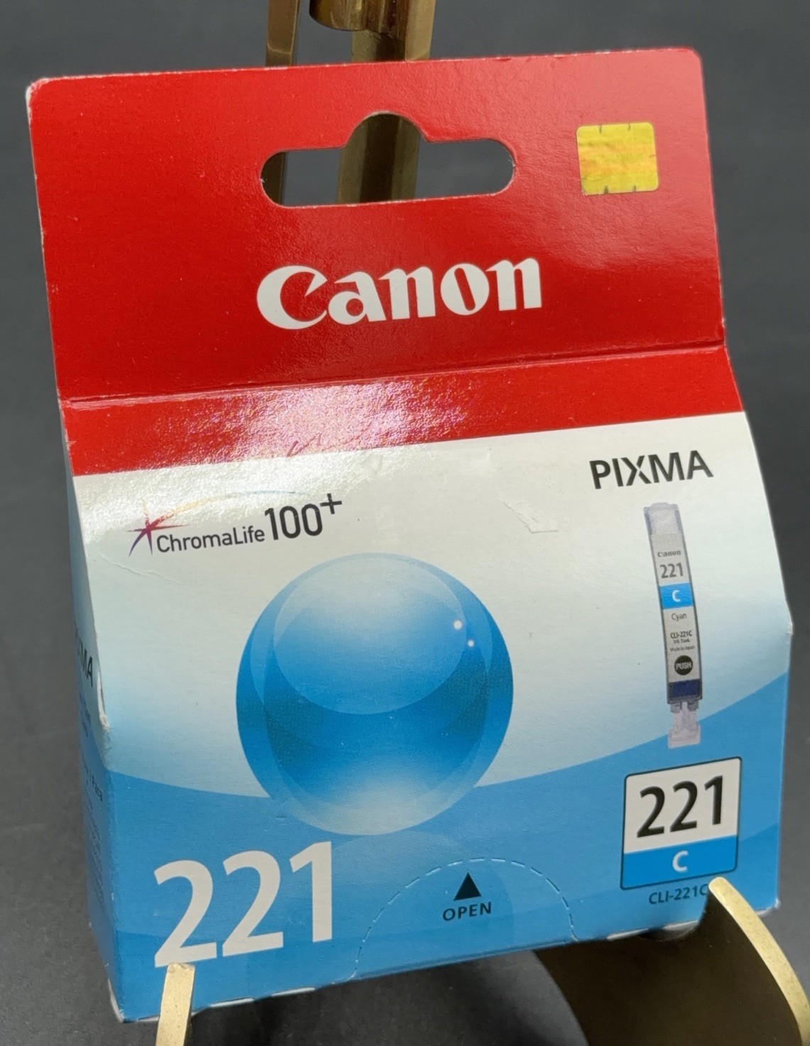 NIB Canon Pixma Chromalife 100+ 221 Cyan CLI-221C Blue Genuine OEM Sealed Box