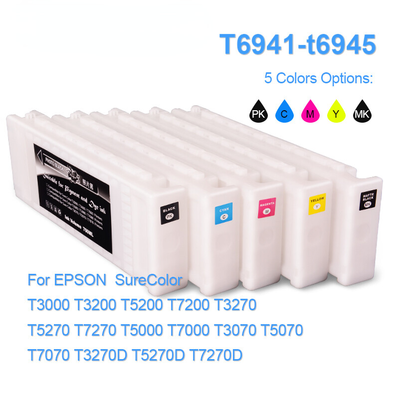 T6941-T6945 Compatible Ink Cartridge With Ink For Epson T3000 T3200 T5200 1set