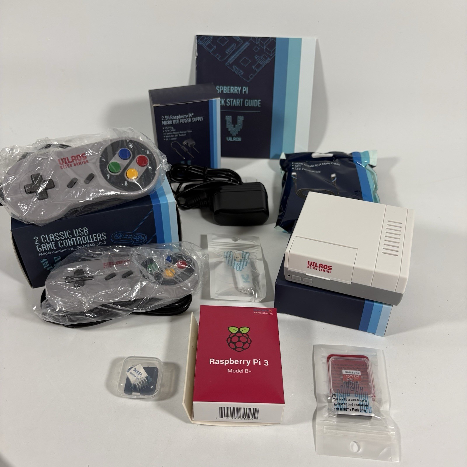 Raspberry Pi 3 B+ Retro Gaming Set: NES Style Case, Controllers, 32GB MicroSD...