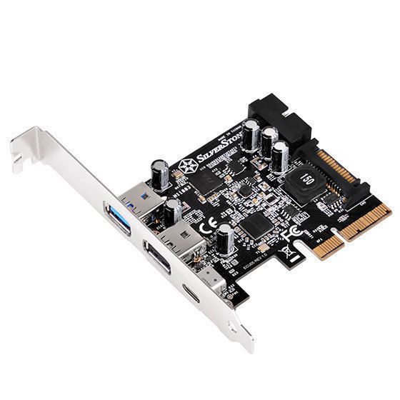 Silverstone ECU05 1xUSB 3.1 2xUSB3.0 1xInt 19Pin PCI-E 2.0 x2 Expansion Card