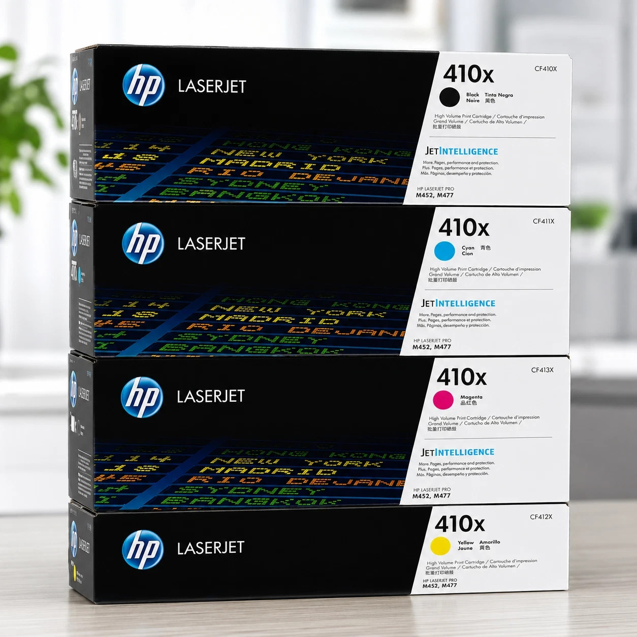 Genuine HP 410X High Yield Original LaserJet Toner Set 4-Pack CMYK CF410X CF411X