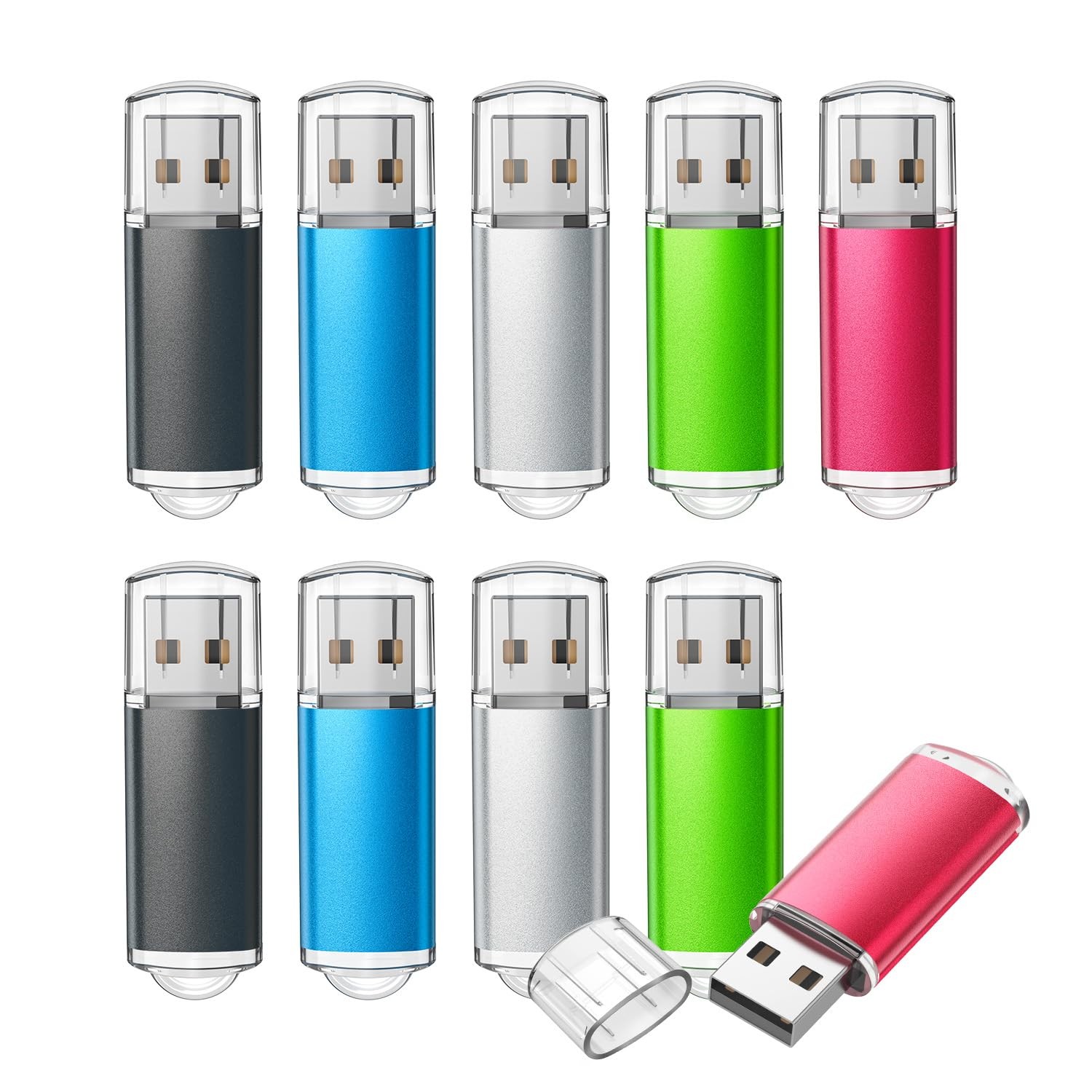 TOPESEL 16GB 10 Pack USB Flash Drive 2.0 Memory 16GB-2.0, 10
