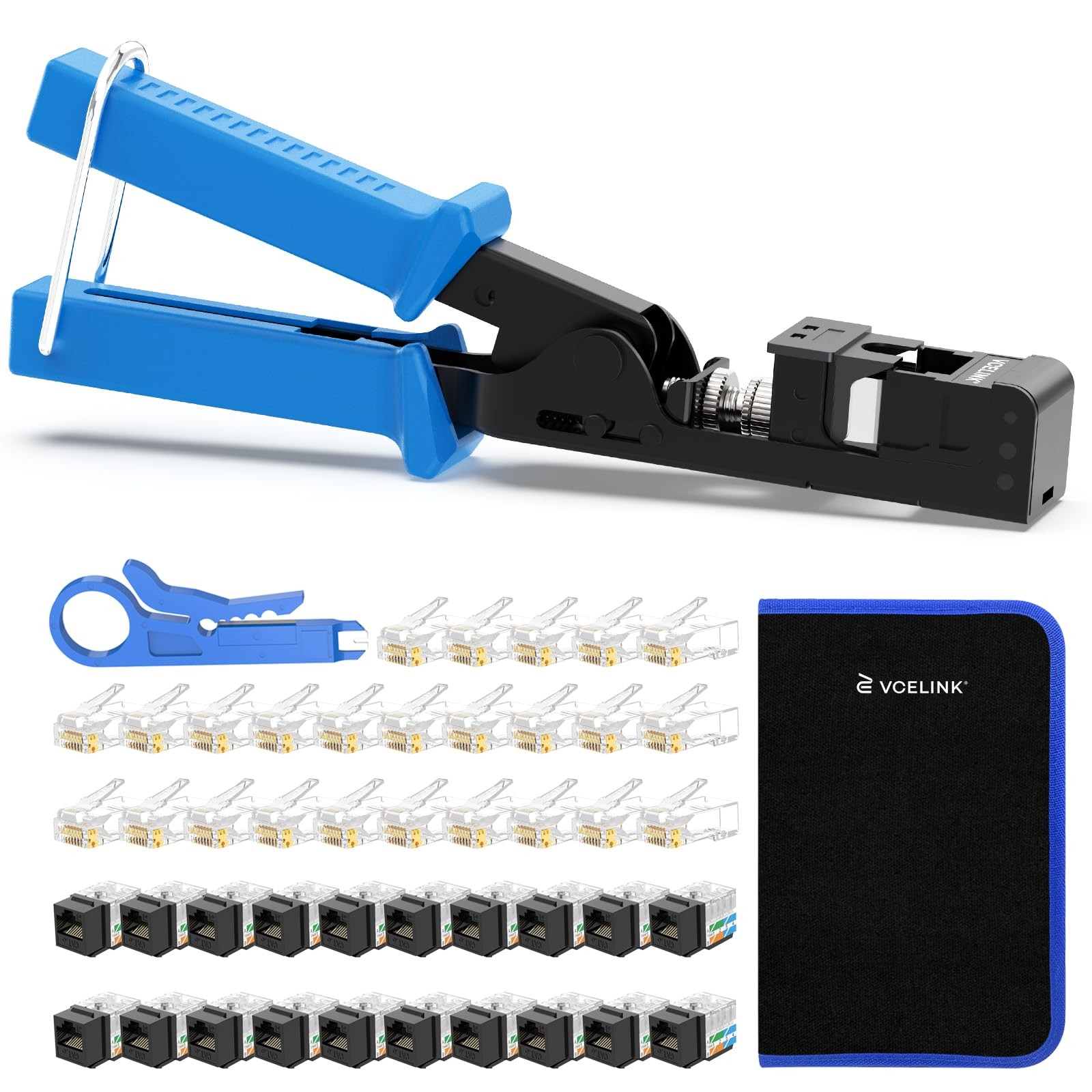 Speed Termination Tool for VCE 90-Degree Keystone Jacks Punch Down Network To...