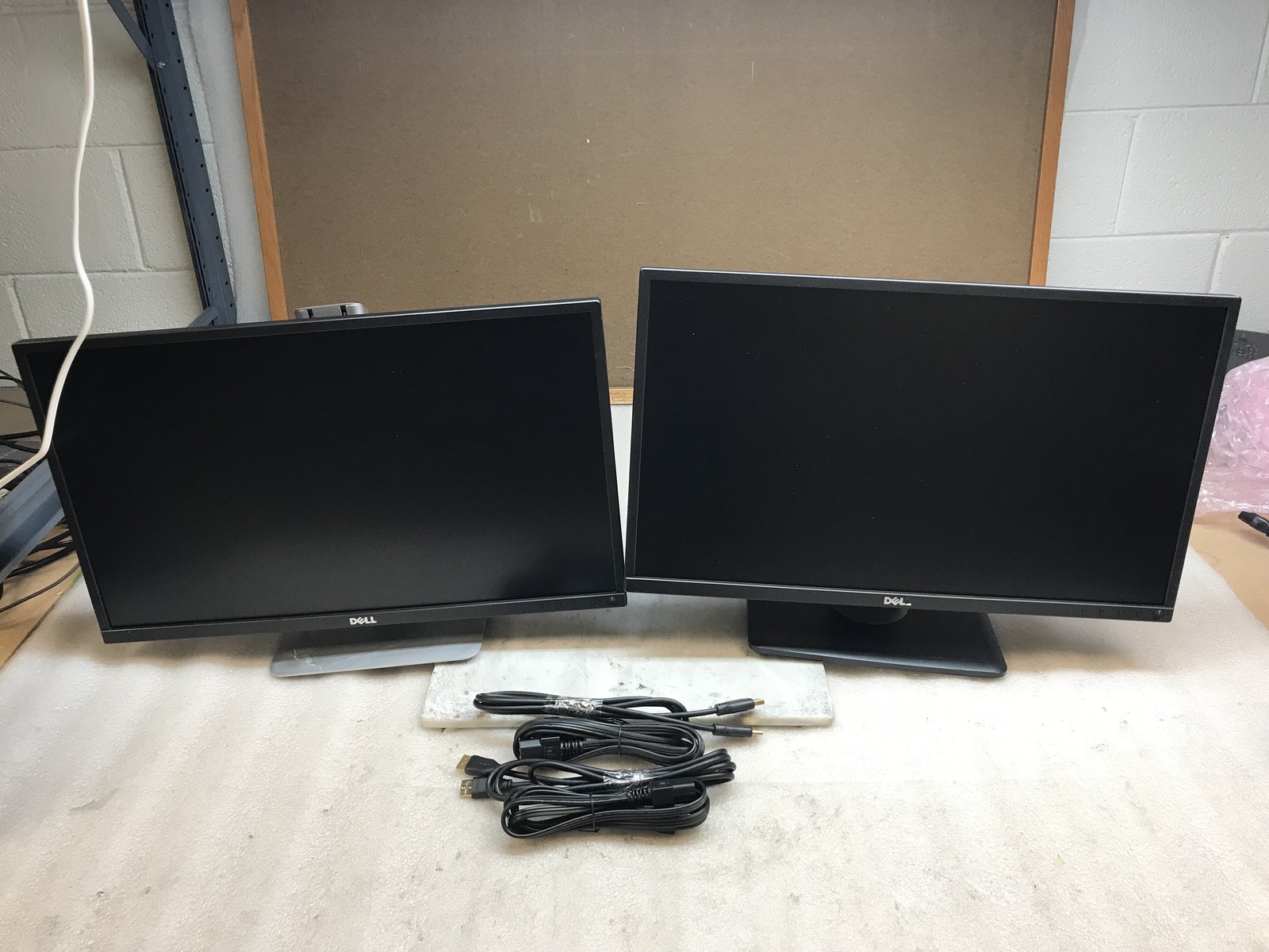 Dell P2417H 24" 1920x1080 Full HD Computer Monitor Pair -Adj Stand DP Cable Inc