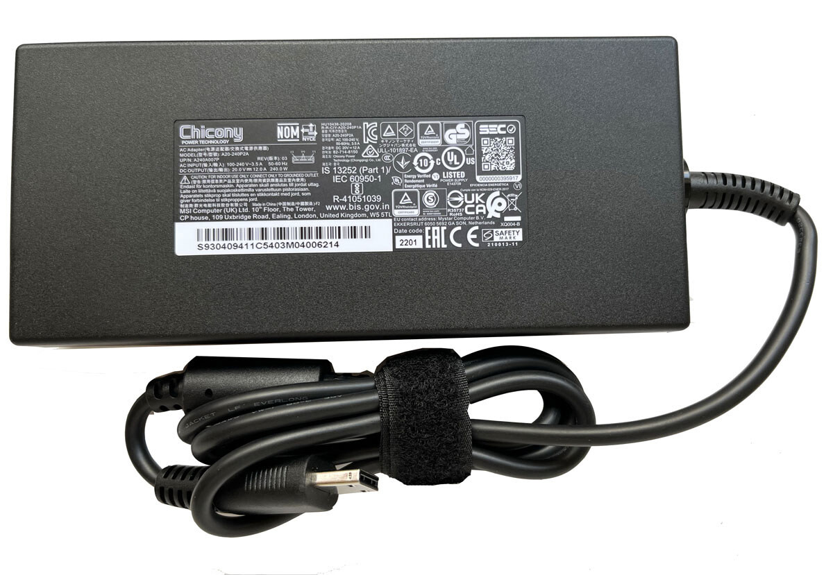 Original AC Power Adapter For MSI Creator Z17 A12UHST-052 A20-240P2A Charger