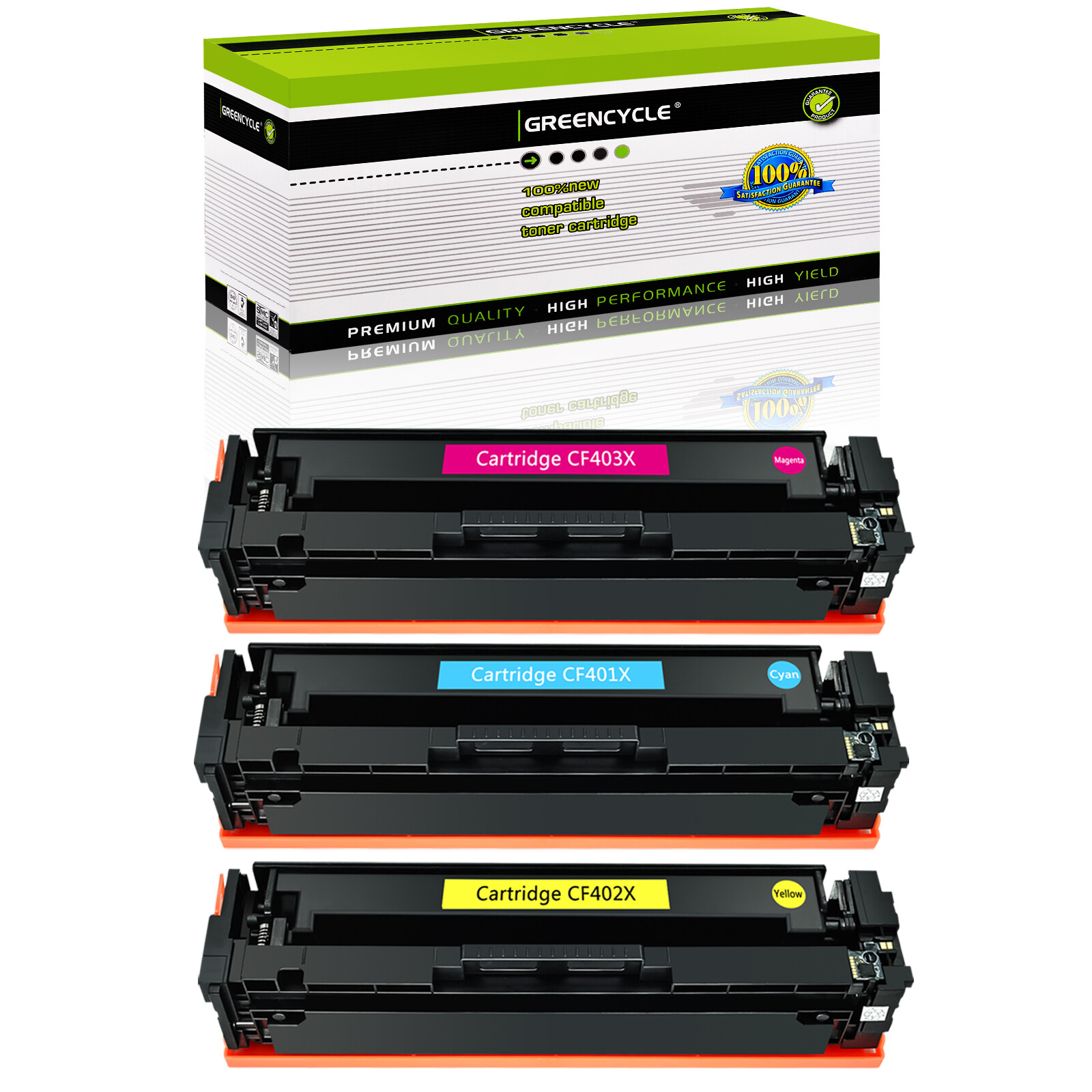 3 Set Color CYM CF400X Toner fits for HP 201X LaserJet Pro M252dn MFP M277 M274n
