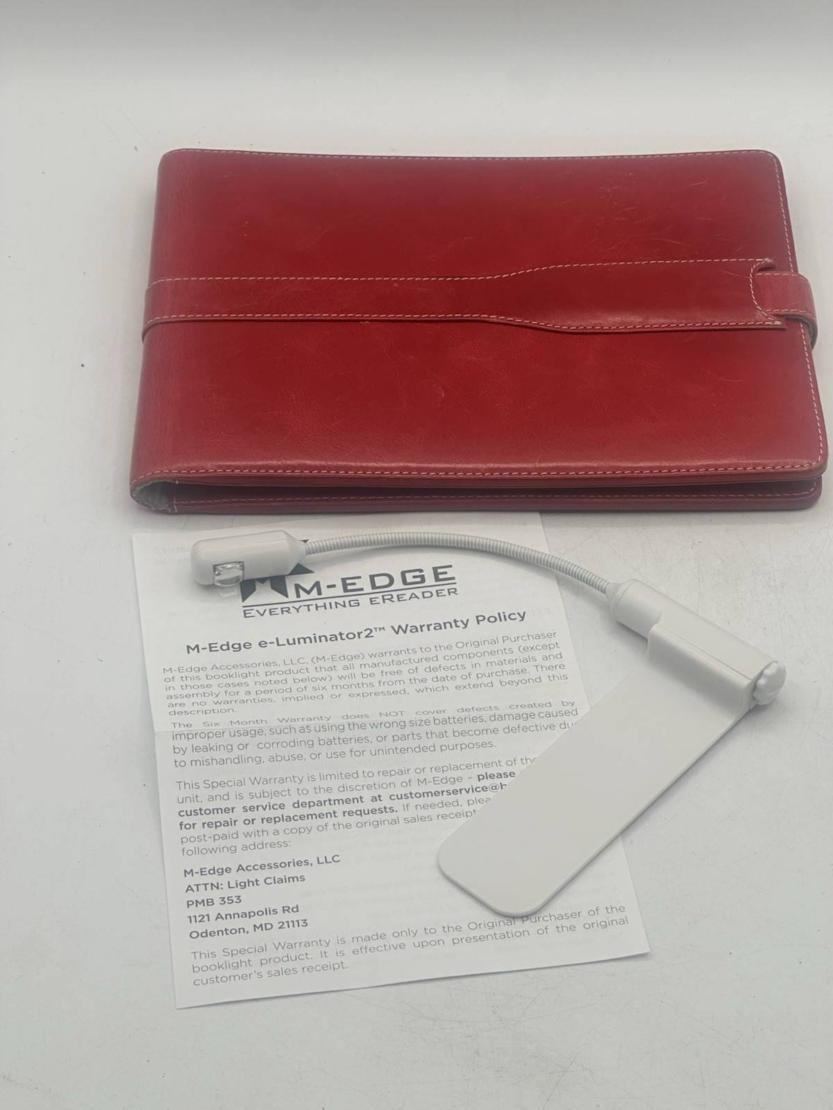 M-Edge E-Luminator2 Reading Light With Red Device Case