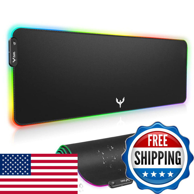 Bladehawks Extra Large Rgb Gaming Mouse Pad-14 Light Modes Extended Soft Led