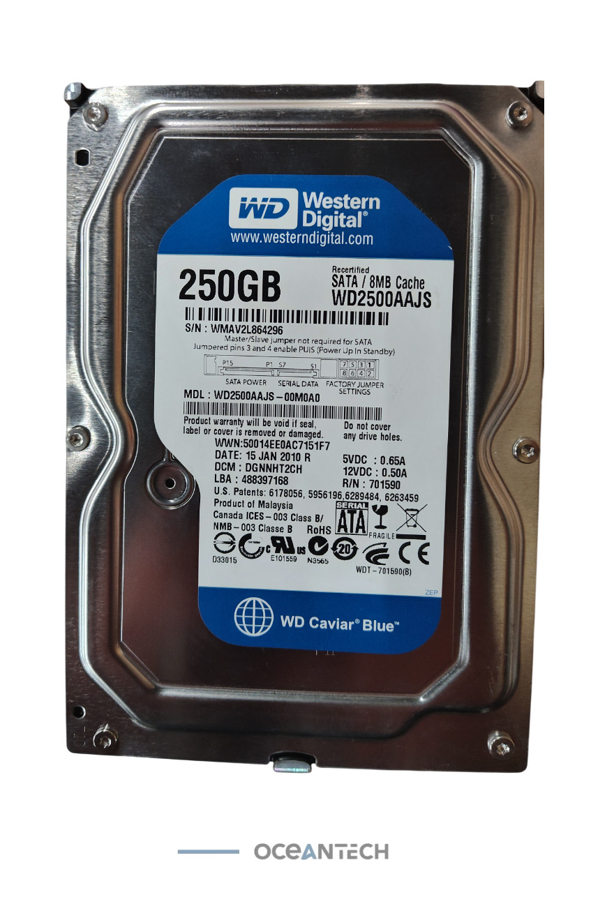 Western Digital Desktop Drive WD Caviar Blue 250GB HDD 3.5" SATA II - WD2500AAJS