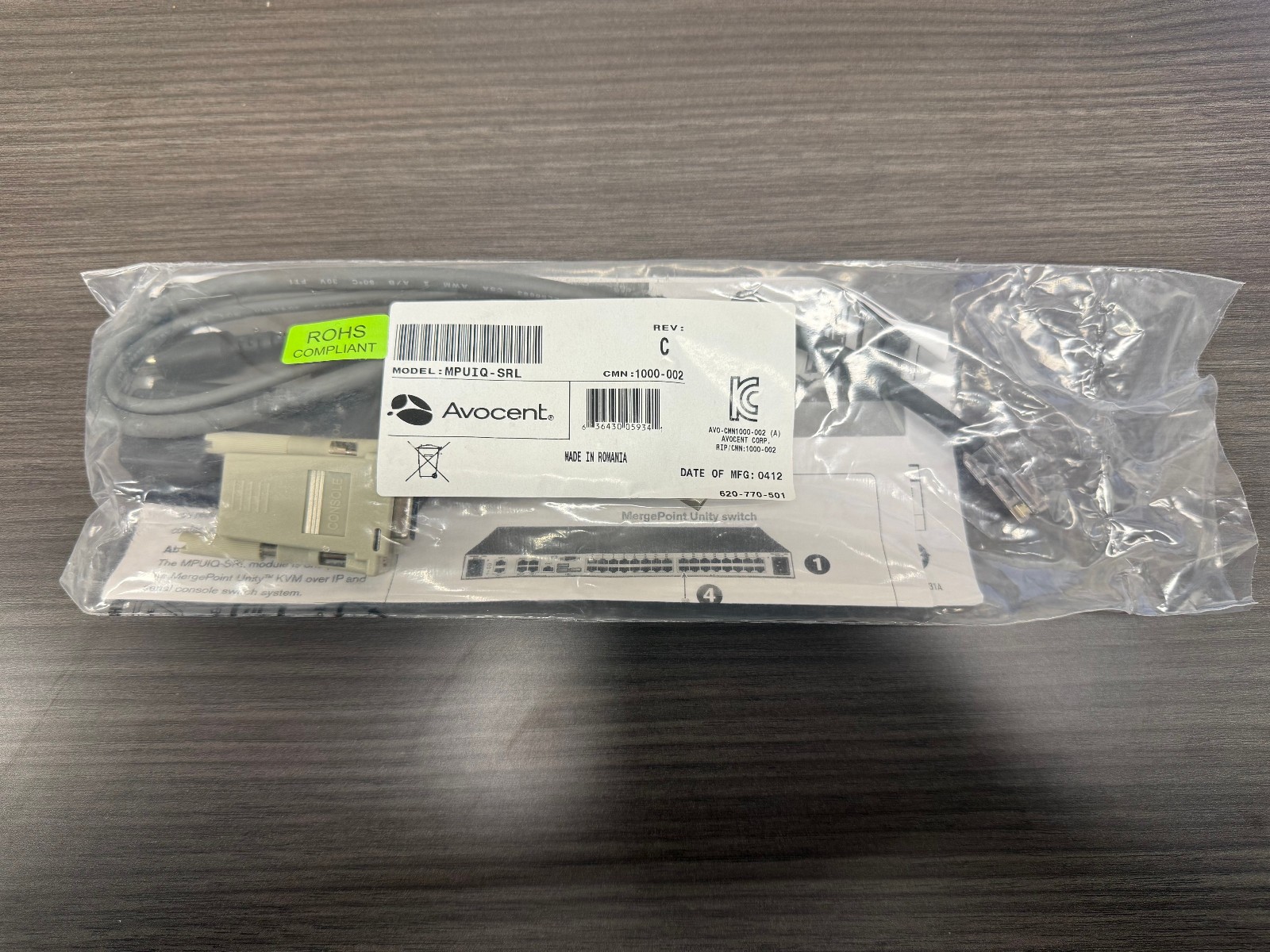 Avocent MPUIQ-SRL MPU KVM Interface Module Serial Data Transfer