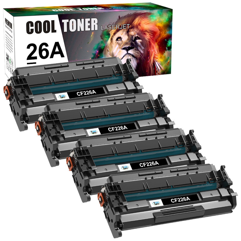 4PK CF226A 26A Black Toner Cartridges for HP Laserjet Pro MFP M426 M426dw Print