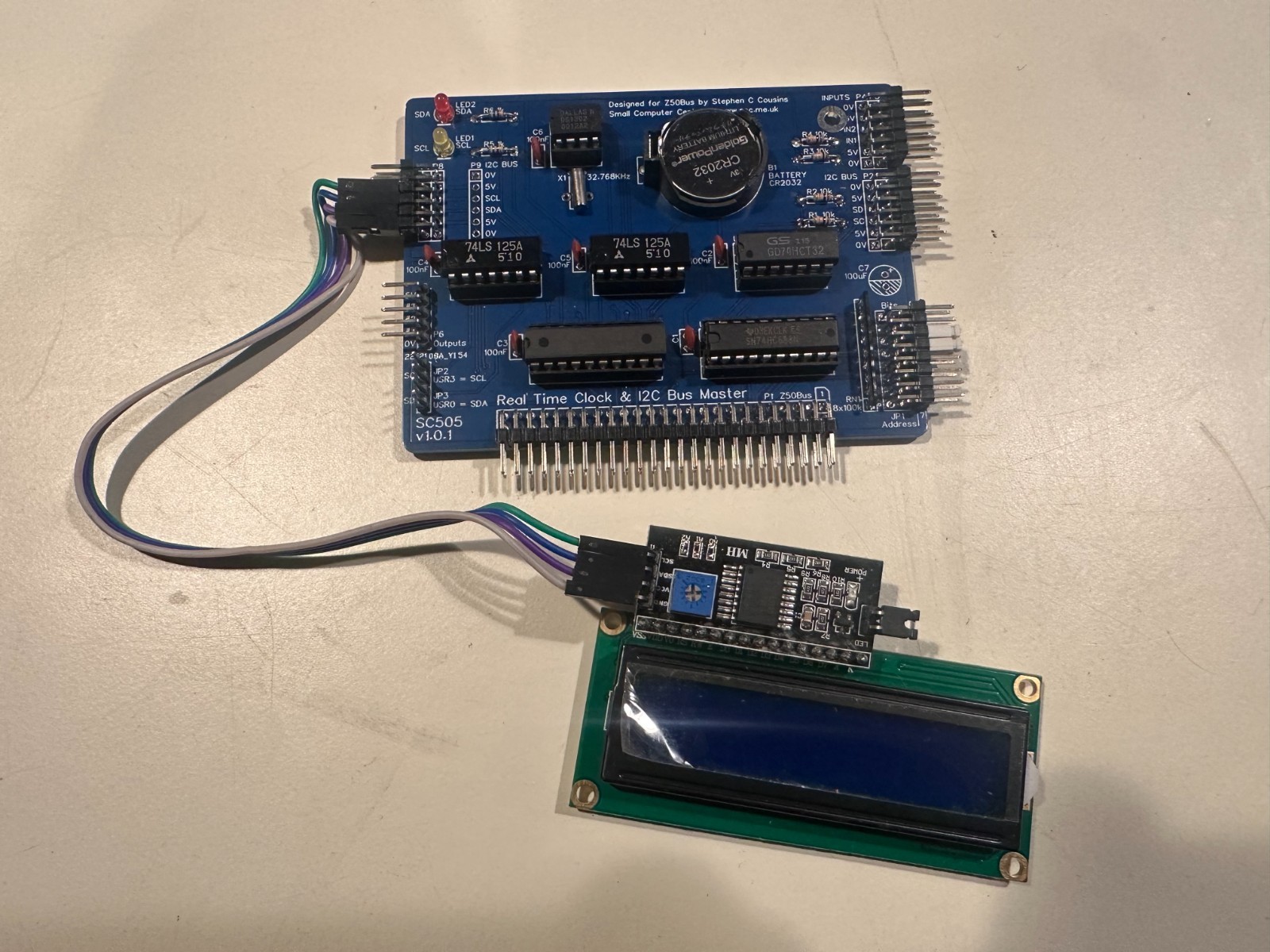 SC505 Real Time Clock & 12C Bus Master for Z50Bus Small Computer Central