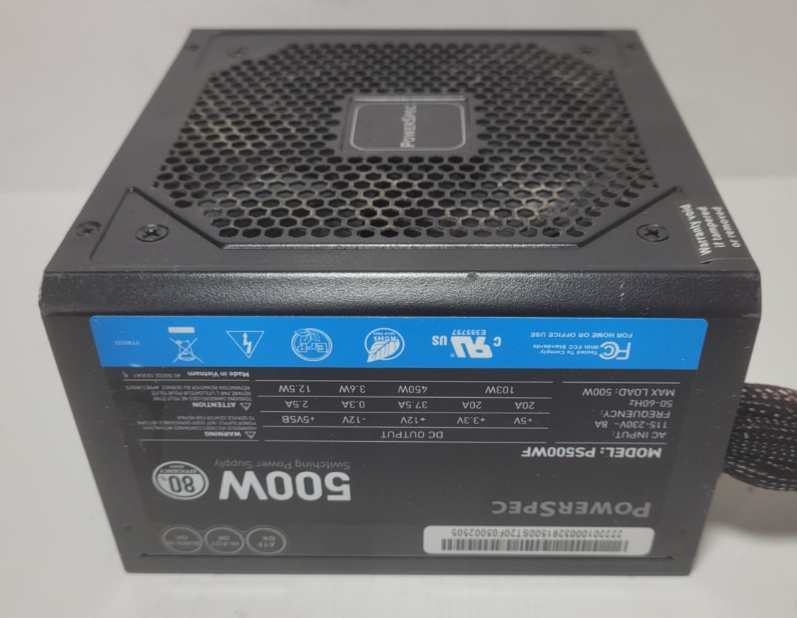 PowerSpec PS500WF 500W Desktop Power Supply #0788