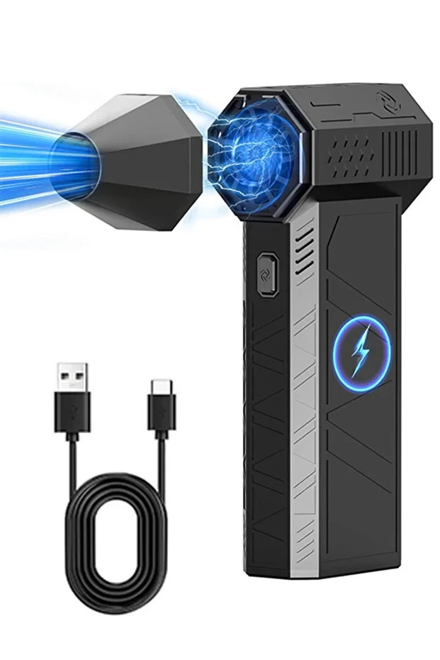 130000RPM Mini Turbo Jet Fan Wireless Compressed Air Duster PC Keyboard Cleaner