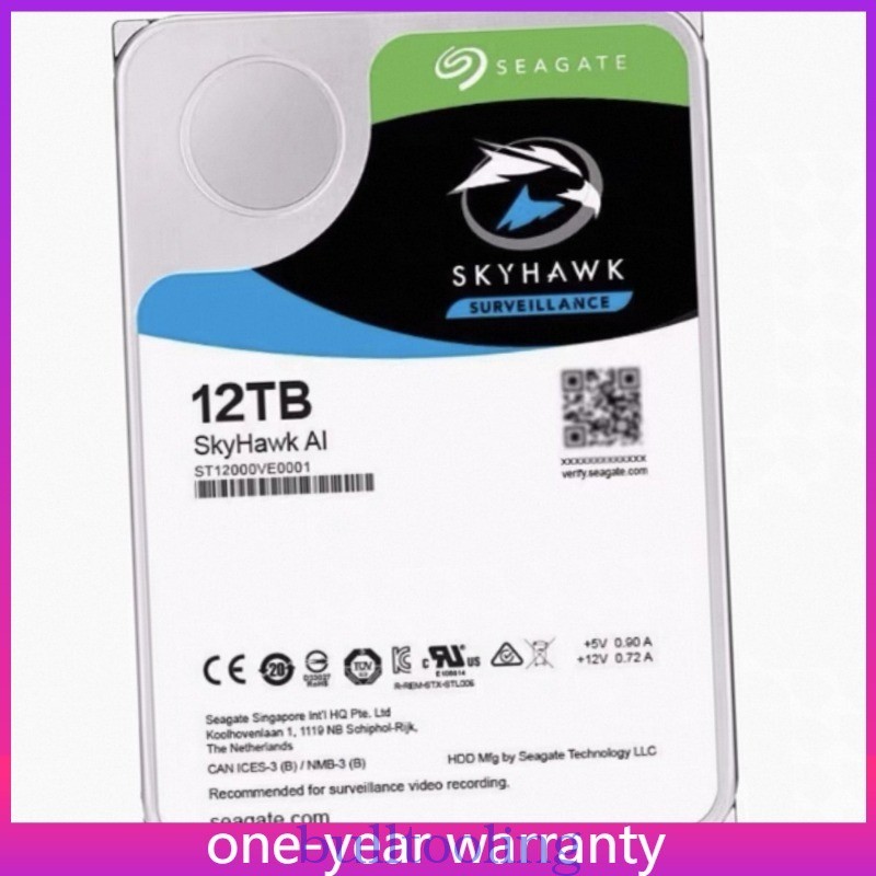 NEW ST12000VE001 12TB Seagate SkyHawk AI 3.5" 7.2K 6Gb/s SATA Hard Drive