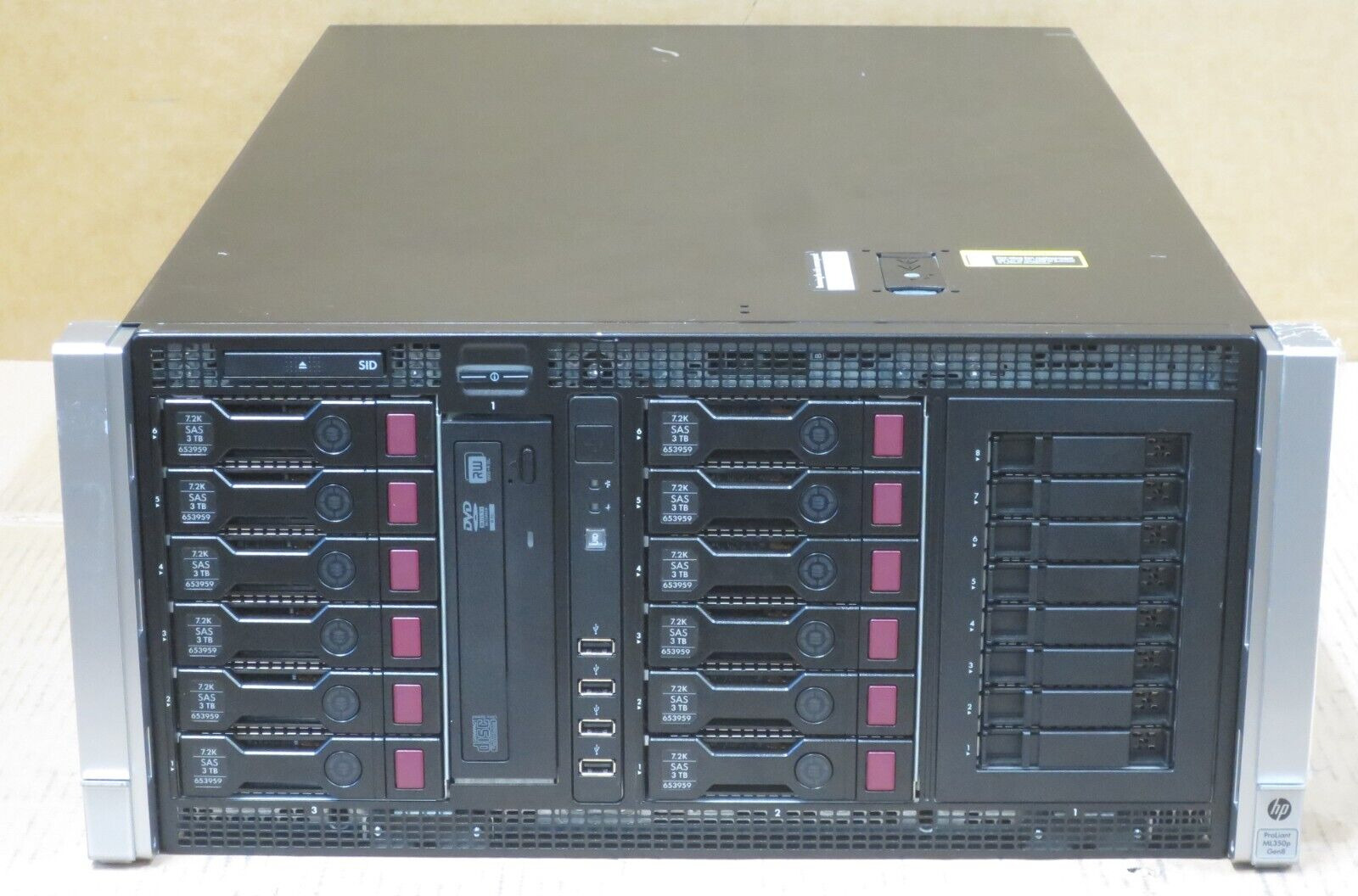 HP ProLiant ML350p Gen8 8C E5-2650v2 2.60GHz 32GB 36TB  24 HDD Bays Rack Server