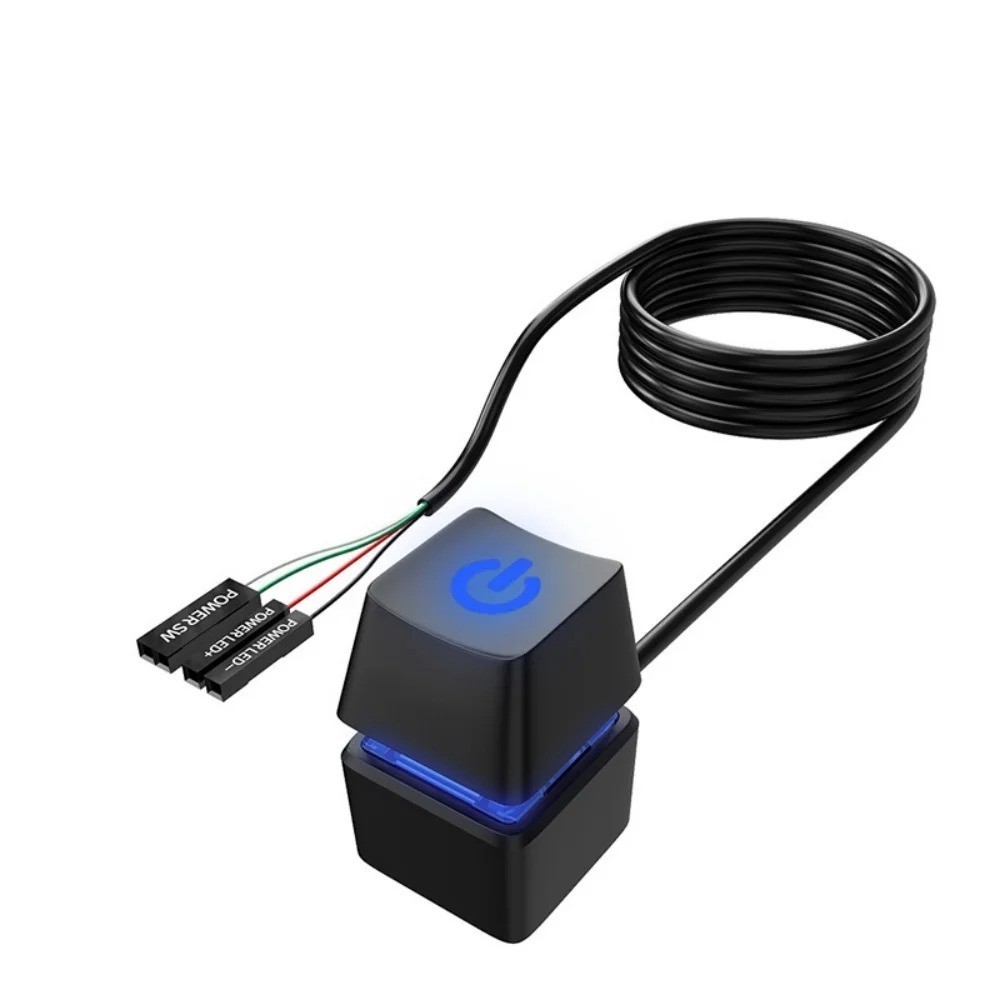 Computer External Power Switch Button Cable LED PC Motherboard Desktop On/Off