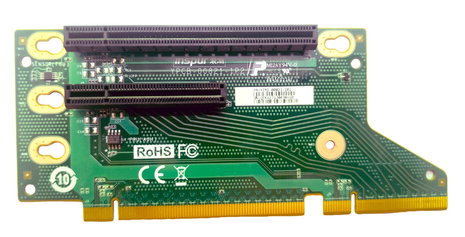 Inspur YPCB-00821-1P2 PCIe x8/x16 Riser Expansion Card for NF5280M5 NF5212M5