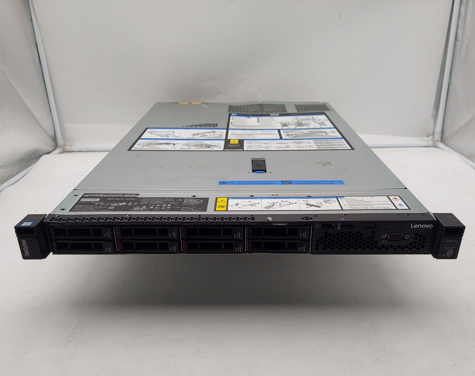 Lenovo Thinksystem SR630 7X02 Xeon Silver 4110 2.10GHz 32GB RAM PSU RAID 530-8i