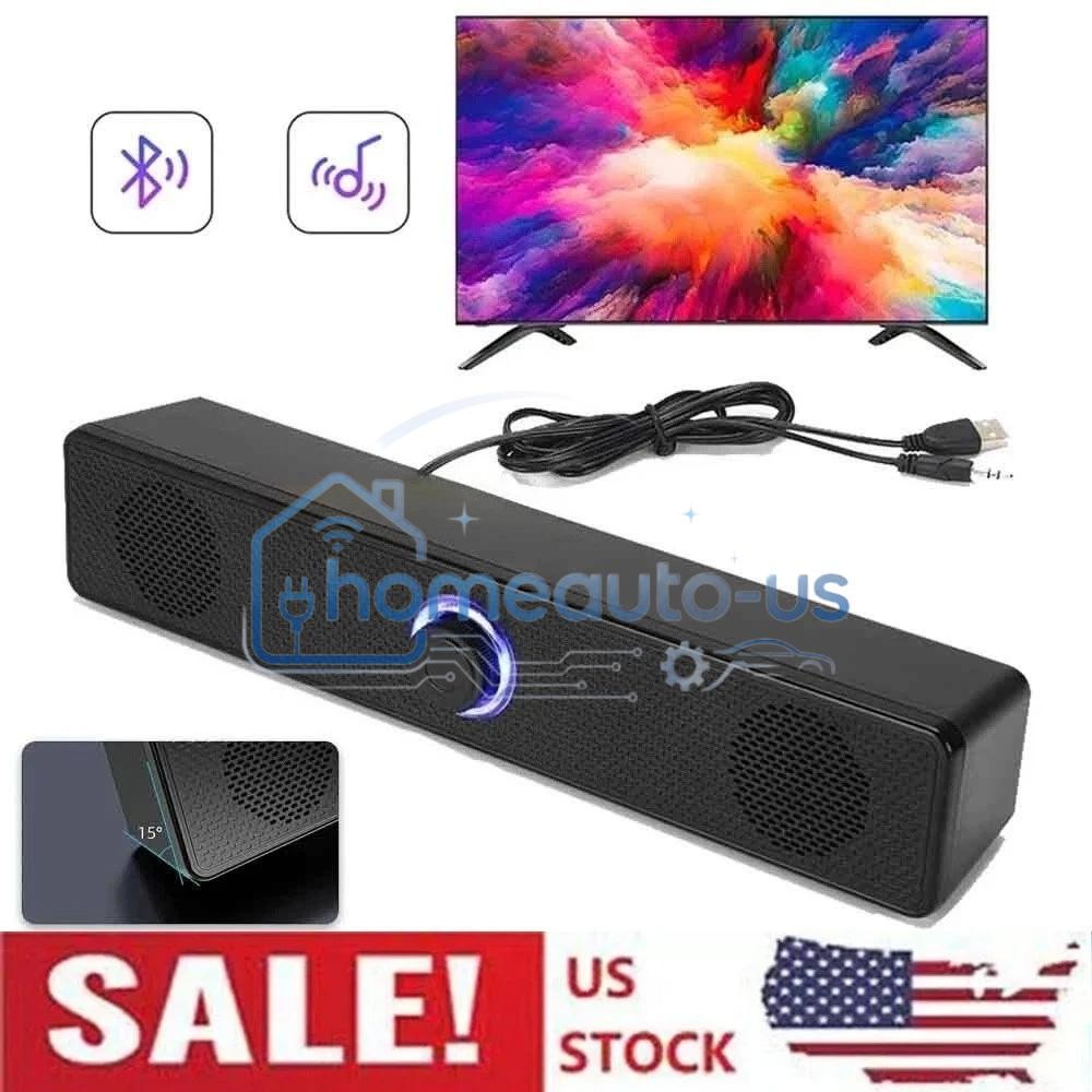 Stereo Bass Sound Computer Speakers 3.5mm USB Wired Soundbar for Desktop Laptop