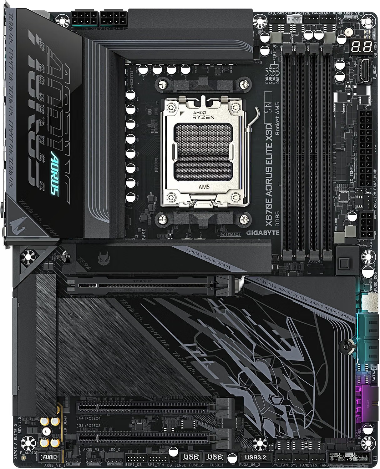 GIGABYTE X870E AORUS ELITE X3D Motherboard New