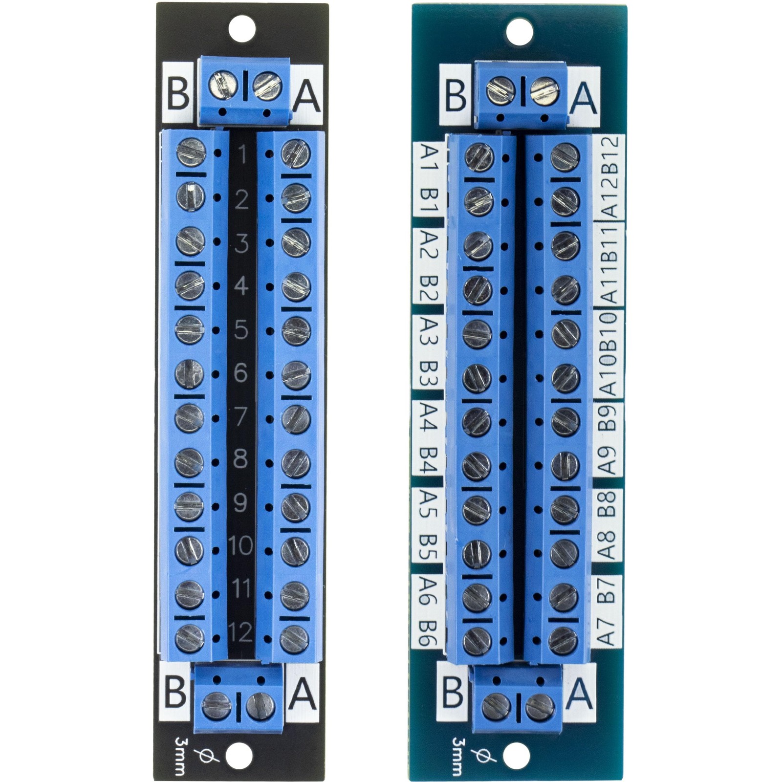 2 PCS 2x12 Position Terminal Block Distribution Breakout Board 15 Amp AC DC