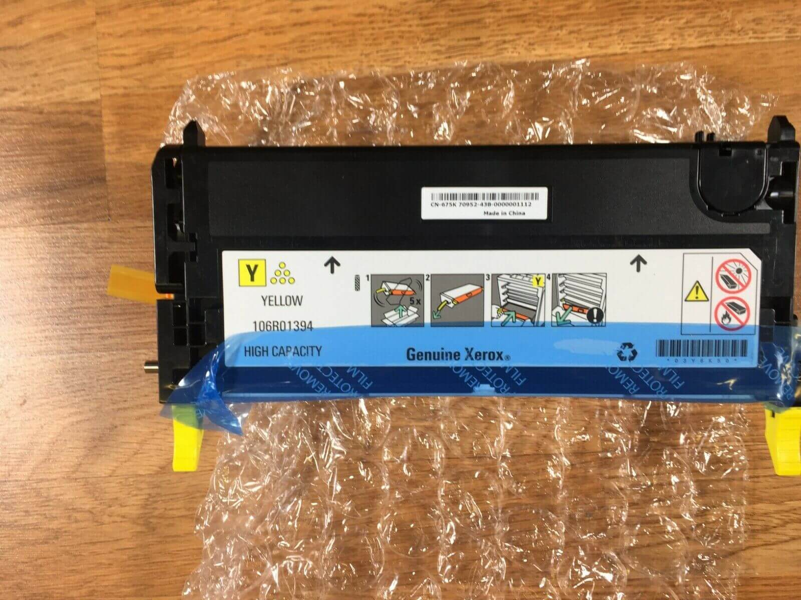 New No Box Xerox High Capacity Yellow Toner 106R01394 - FedEx 2Day Air