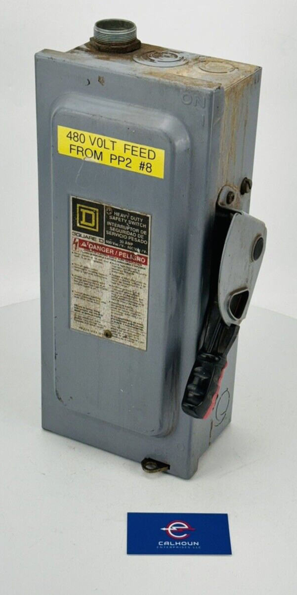 SQUARE D H361N SER F1 HEAVY DUTY SAFETY SWITCH 30A 600VAC/DC *WARRANTY*