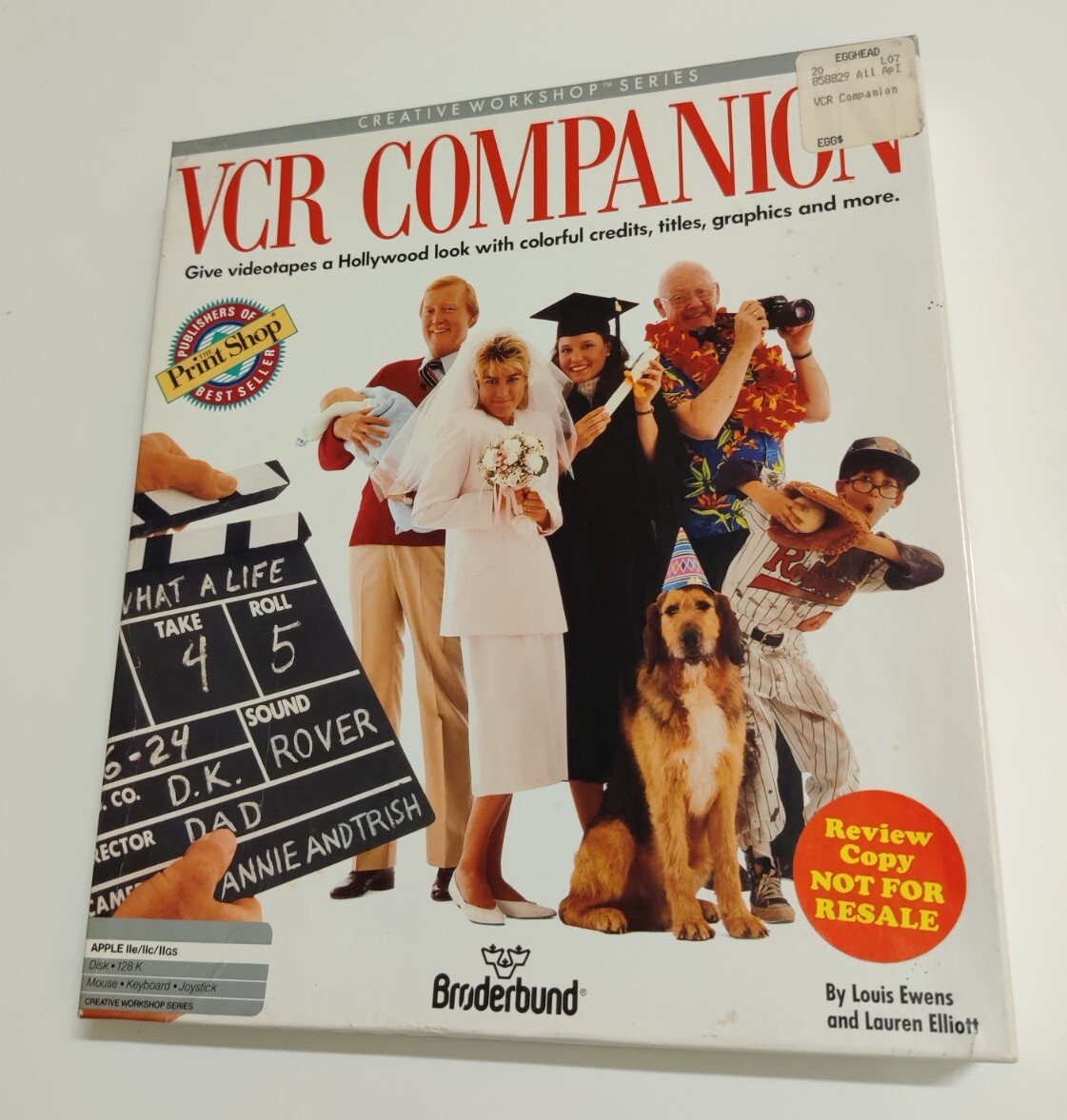 Apple IIGS Creative Workshop VCR Companion Broderbund 1988 CIB Floppy IIe IIc 