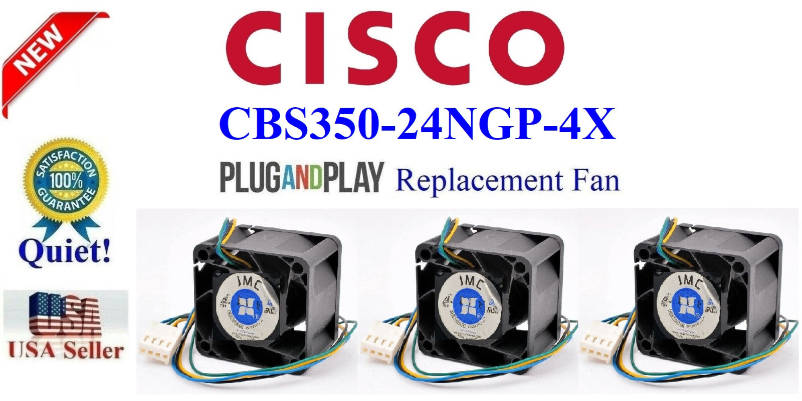3x Most Quiet Replacement Fans for Cisco CBS350-24NGP-4X