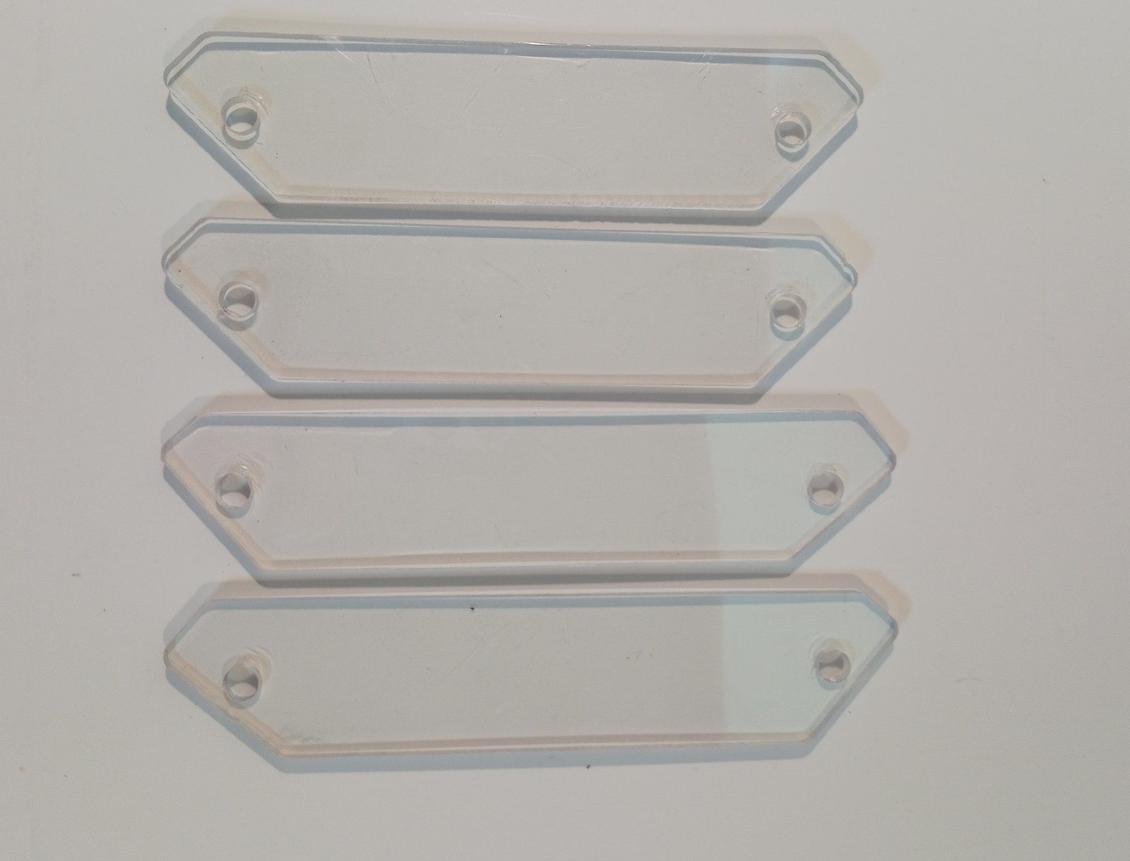 Clear Acrylic Plastic Monitor Brace Brackets 5 1/2" & 6", Repurpose for Anything