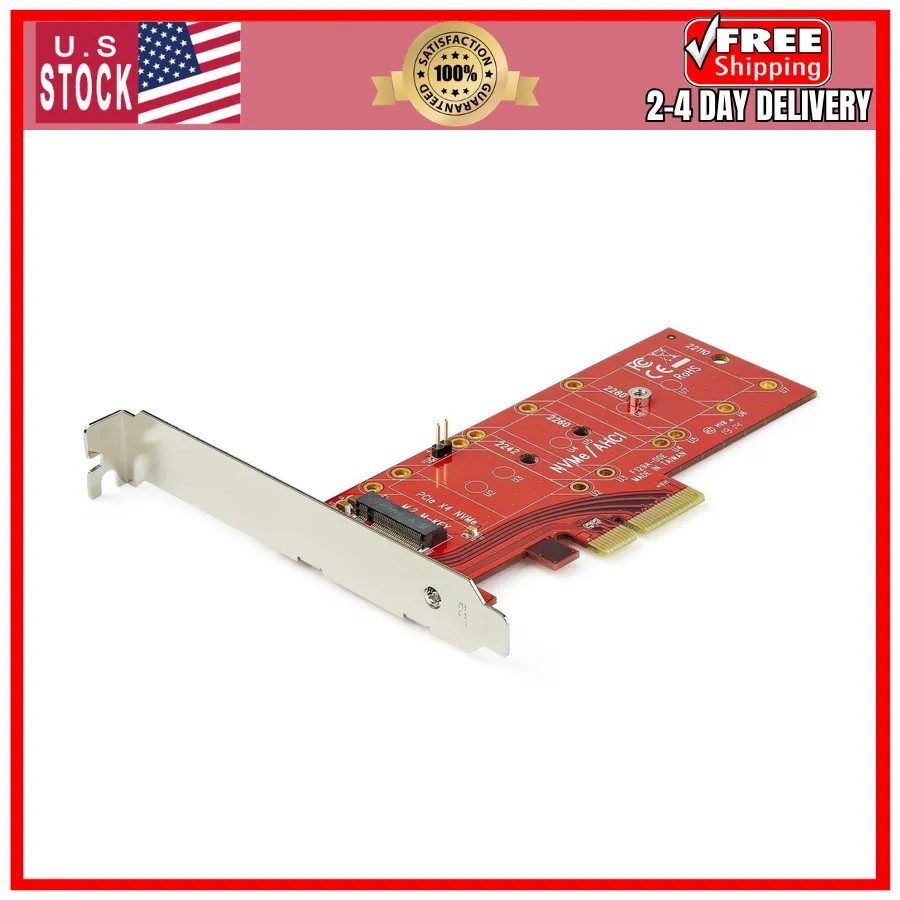 StarTech M.2 PCIe SSD Adapter, x4 PCIe 3.0 NVMe/AHCI, M-Key/NGFF (PEX4M2E1)