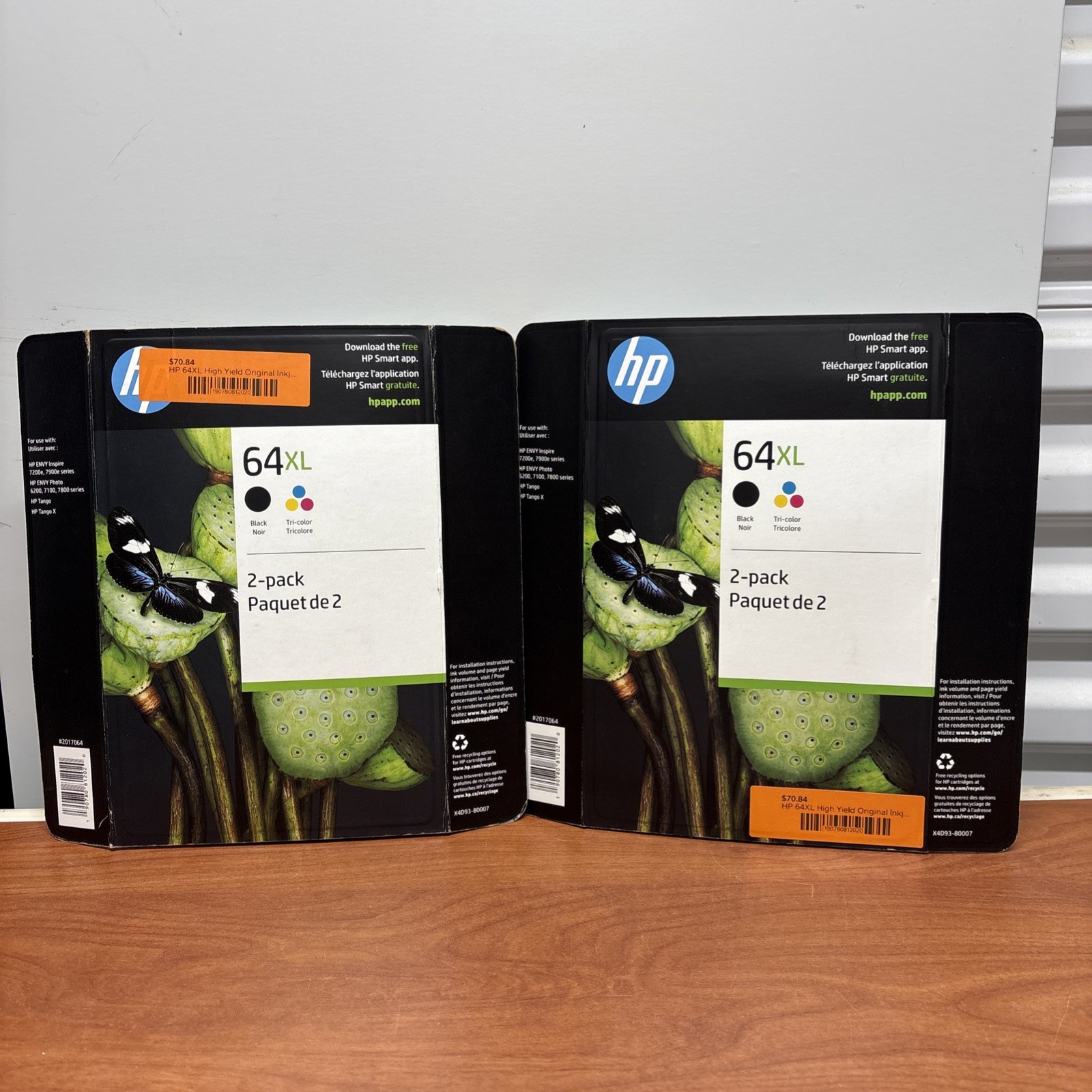 2 Pack Of HP 64XL High Yield Original Ink Cartridges, Black/TriColor