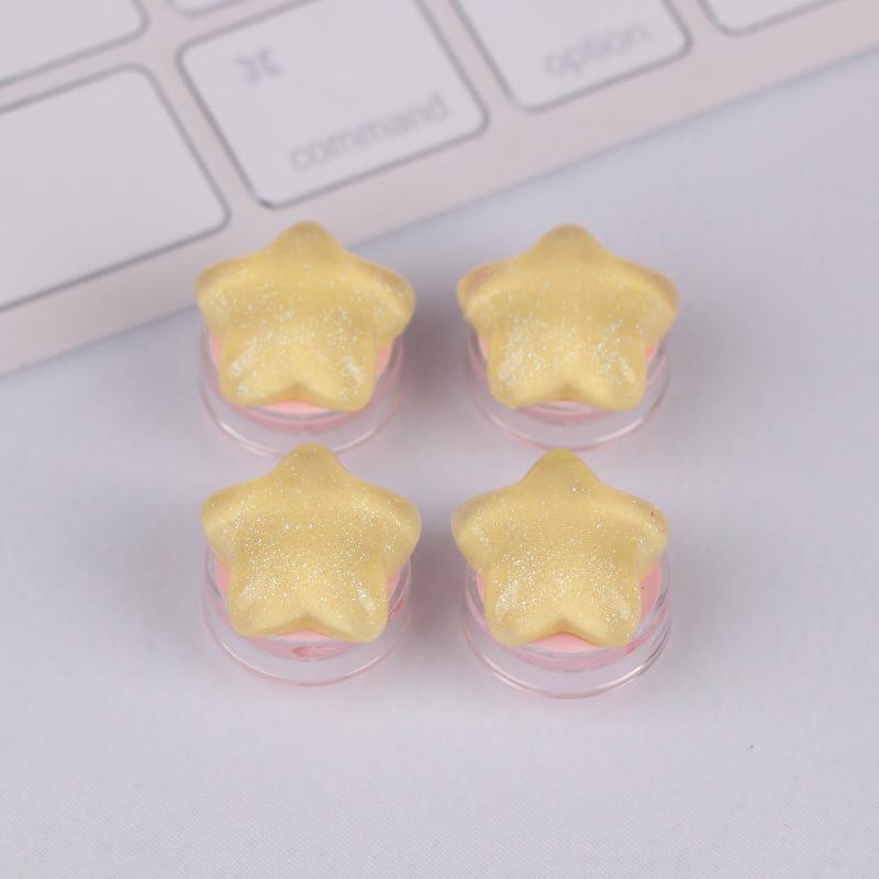 4Pcs Cute Star Keycaps Sweet Translucent Girl Gift For Mechanical Keyboard A3