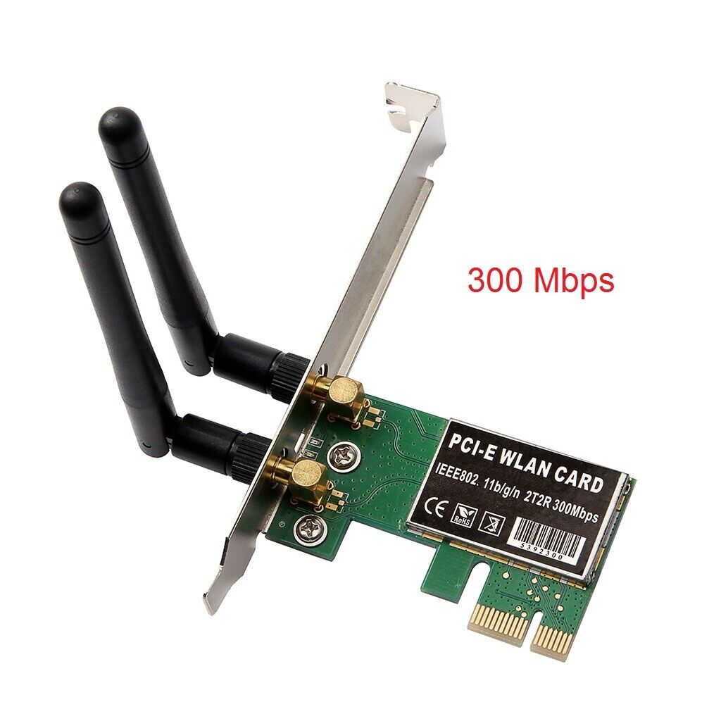 300Mbps PCI-E Wireless WiFi Card 2.4G Dual Band Network Adapter for Desktop