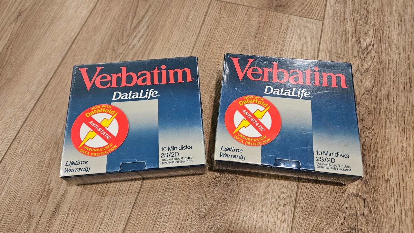 2x SEALED Packs Verbatim DataLife 10 Minidisks 2S/2D 1984 NOS