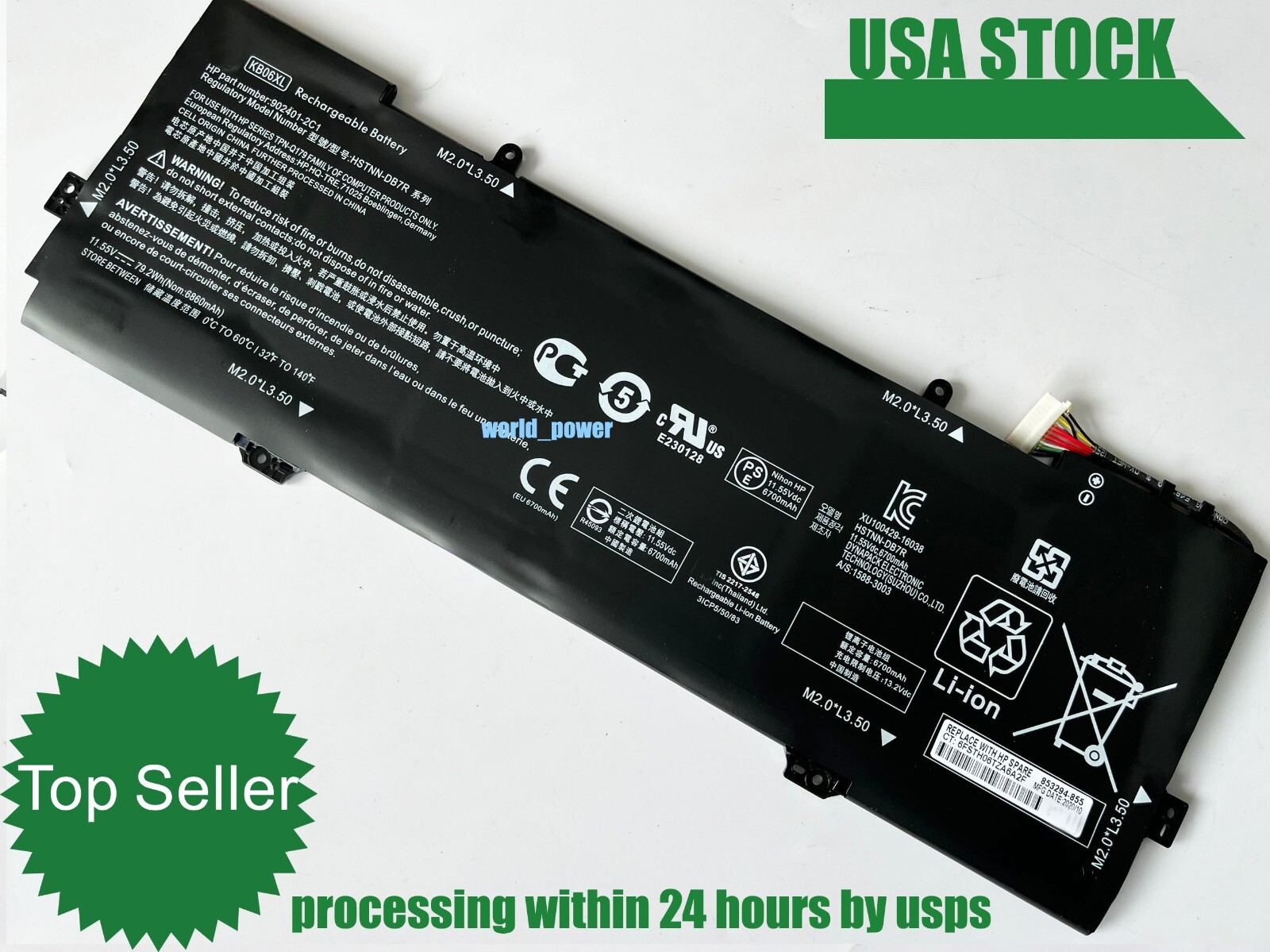 New Genuine KB06XL HSTNN-DB7R 902499-855 Battery for HP X360 15-BL002XX SERIES